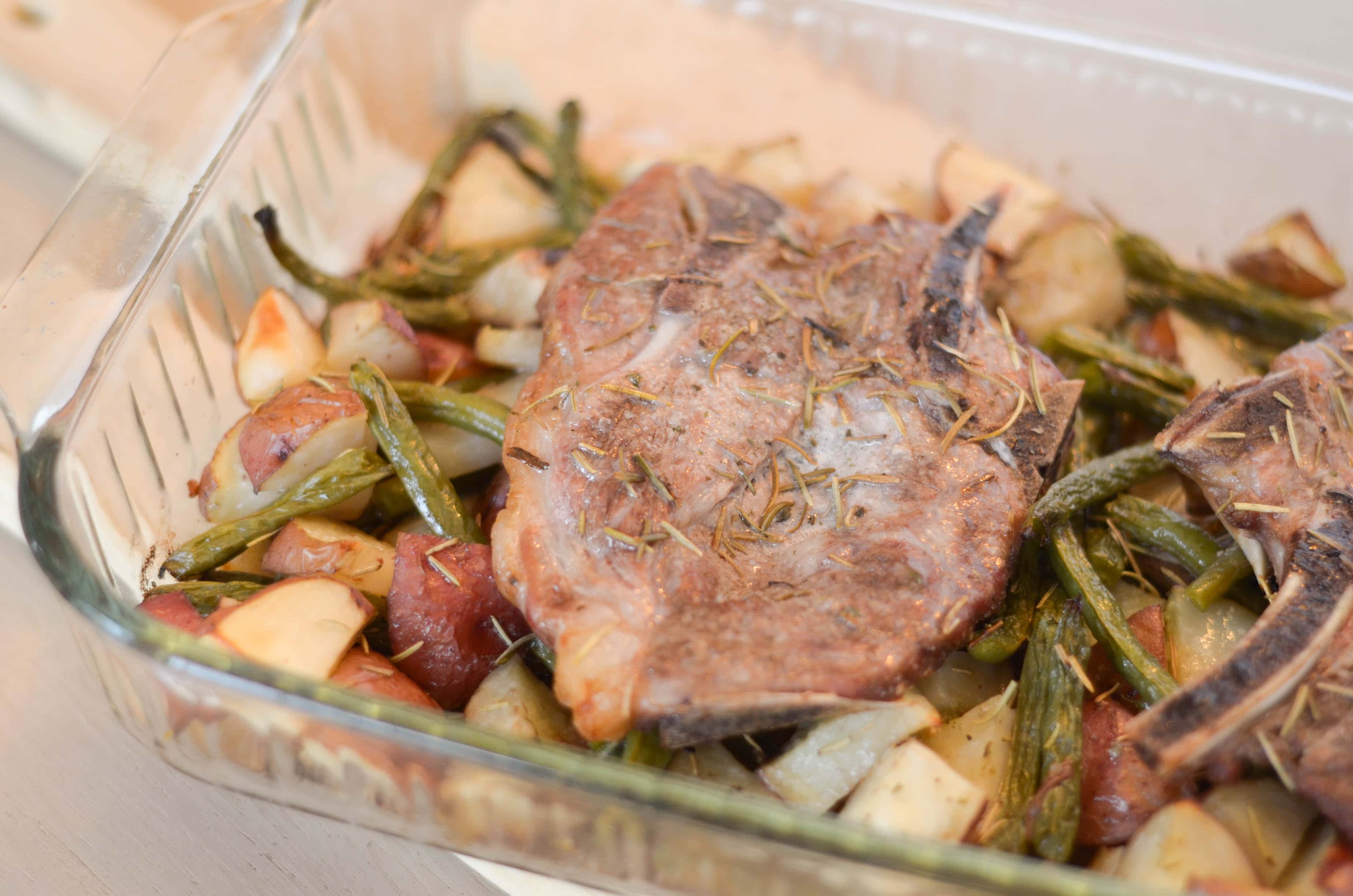 One-Dish Rosemary Pork Chops