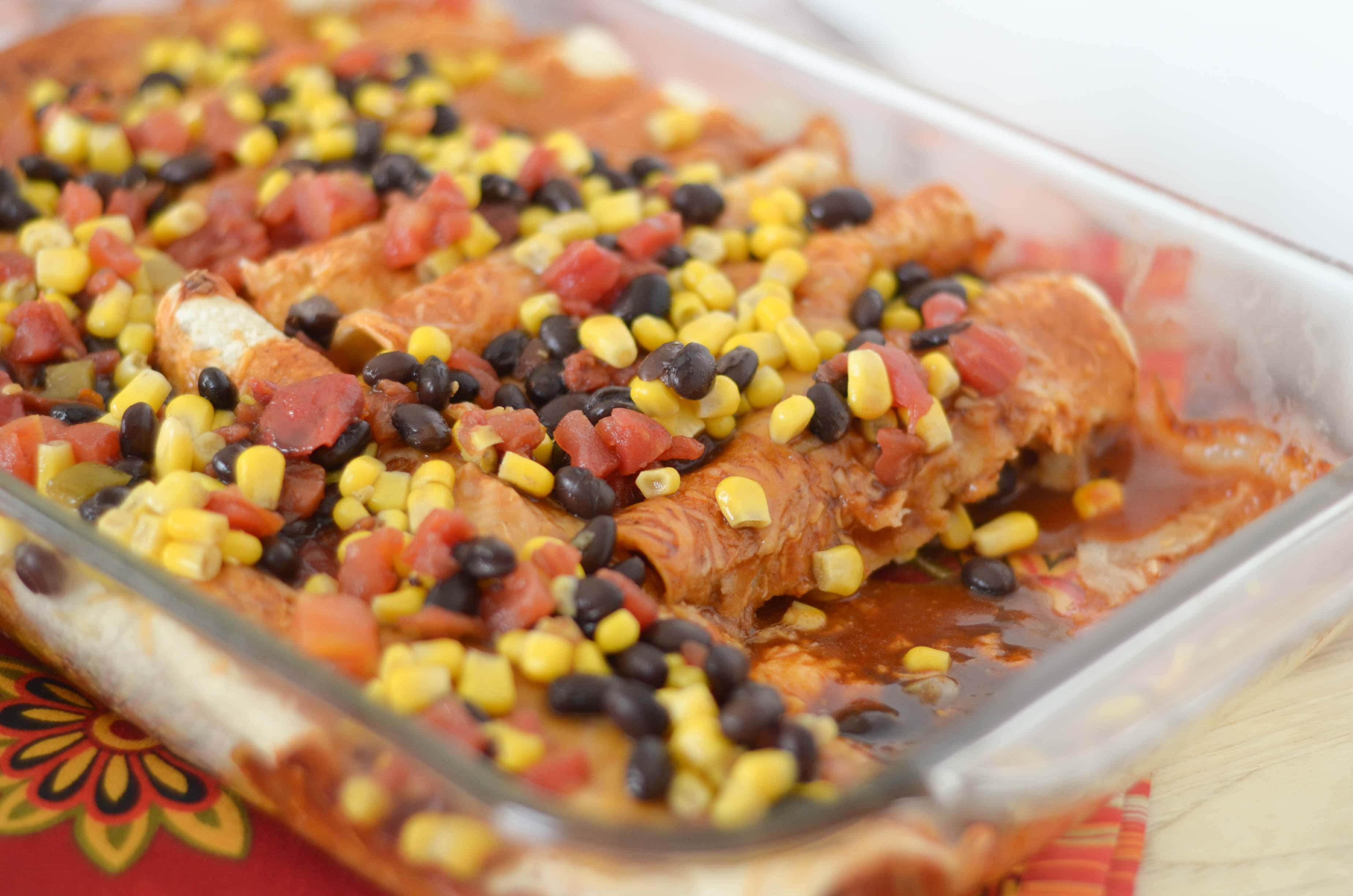 BBQ Chicken Enchiladas