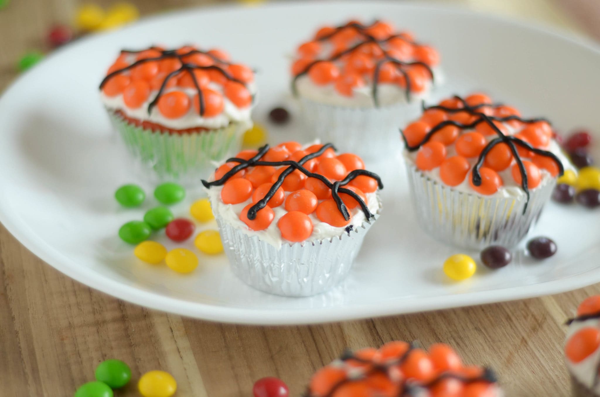 Easy Basketball Cupcakes (Basketball Dessert)