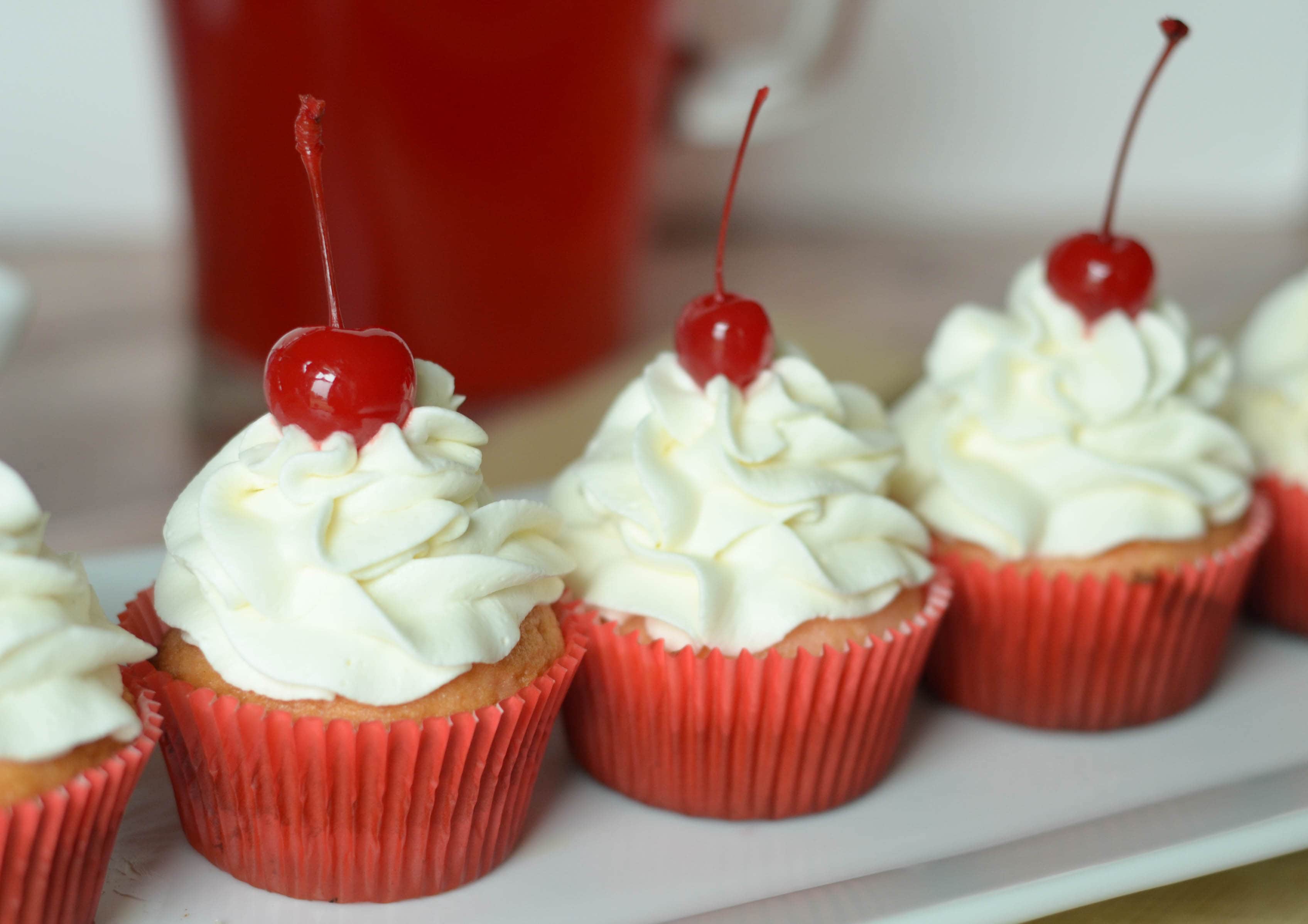 Cherry Kool-Aid Cupcakes
