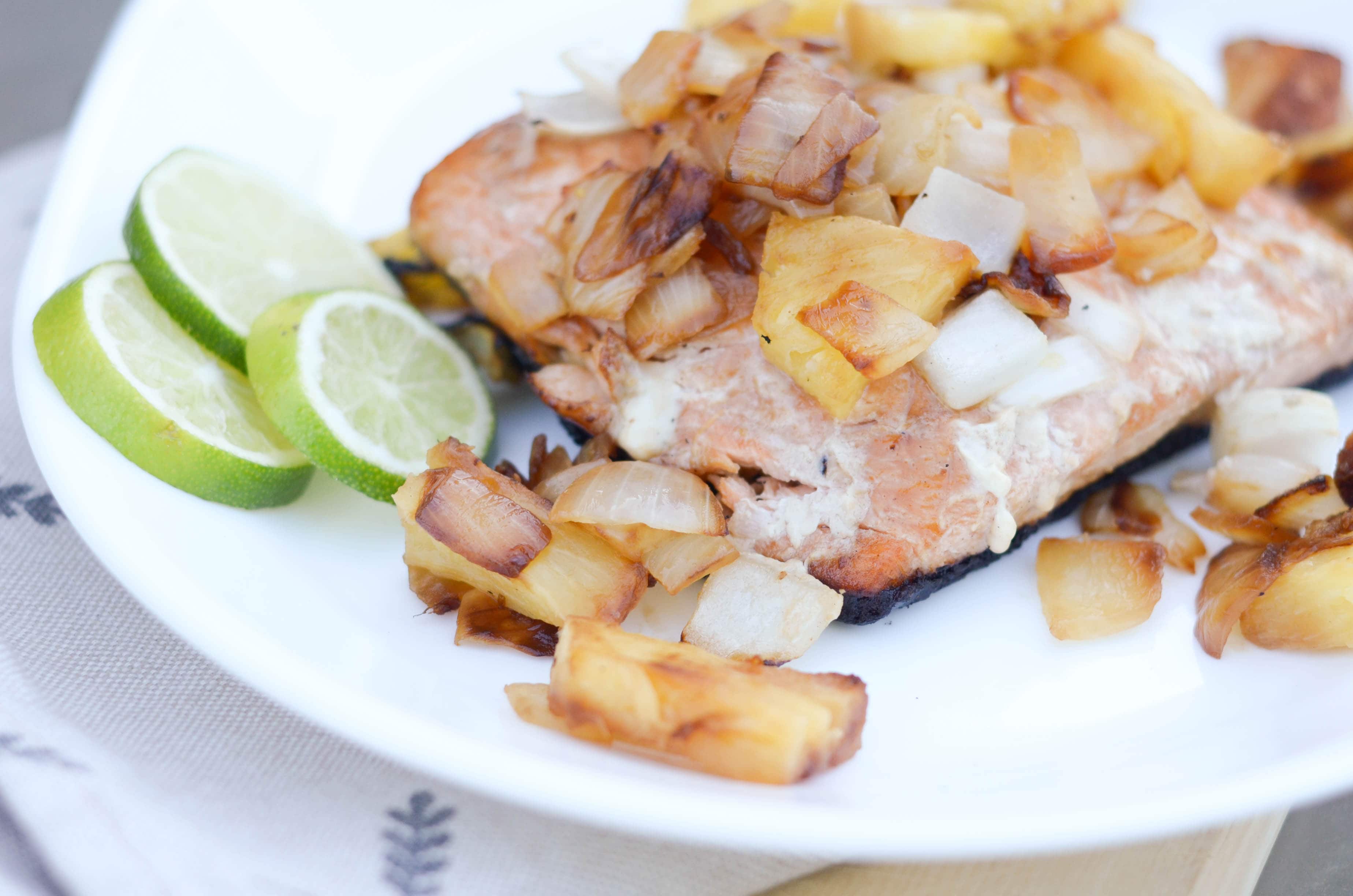 Grilled Salmon with Pineapple Salsa