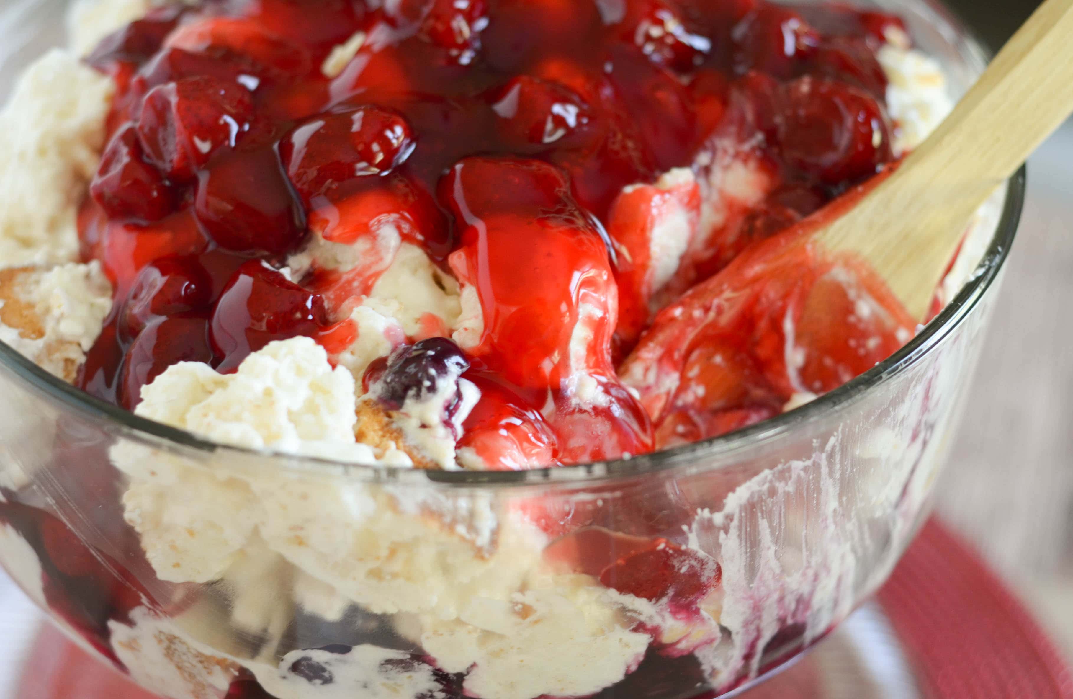 Red, White, and Blueberry Angel Fluff