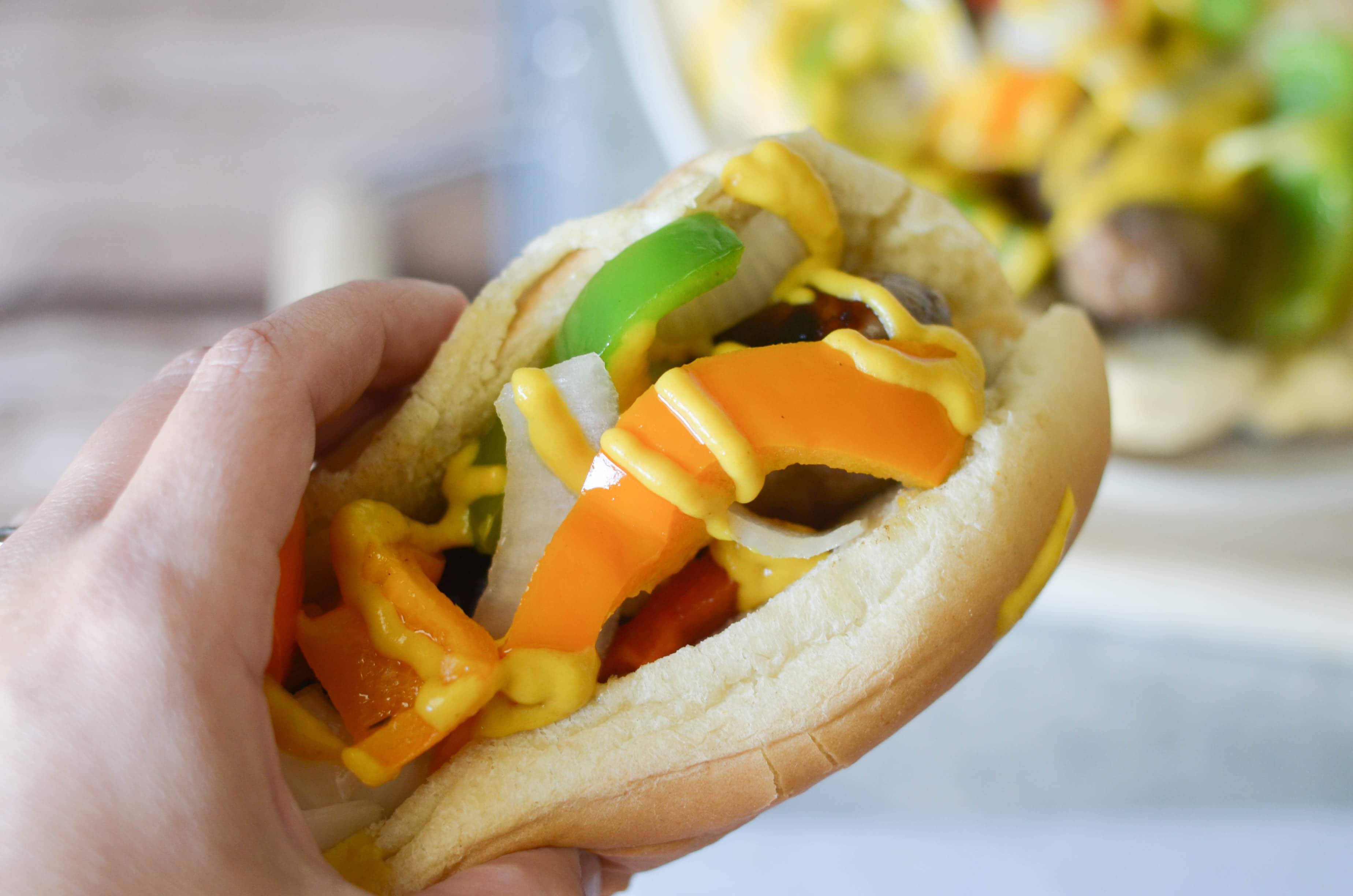Grilled Brats with Veggies