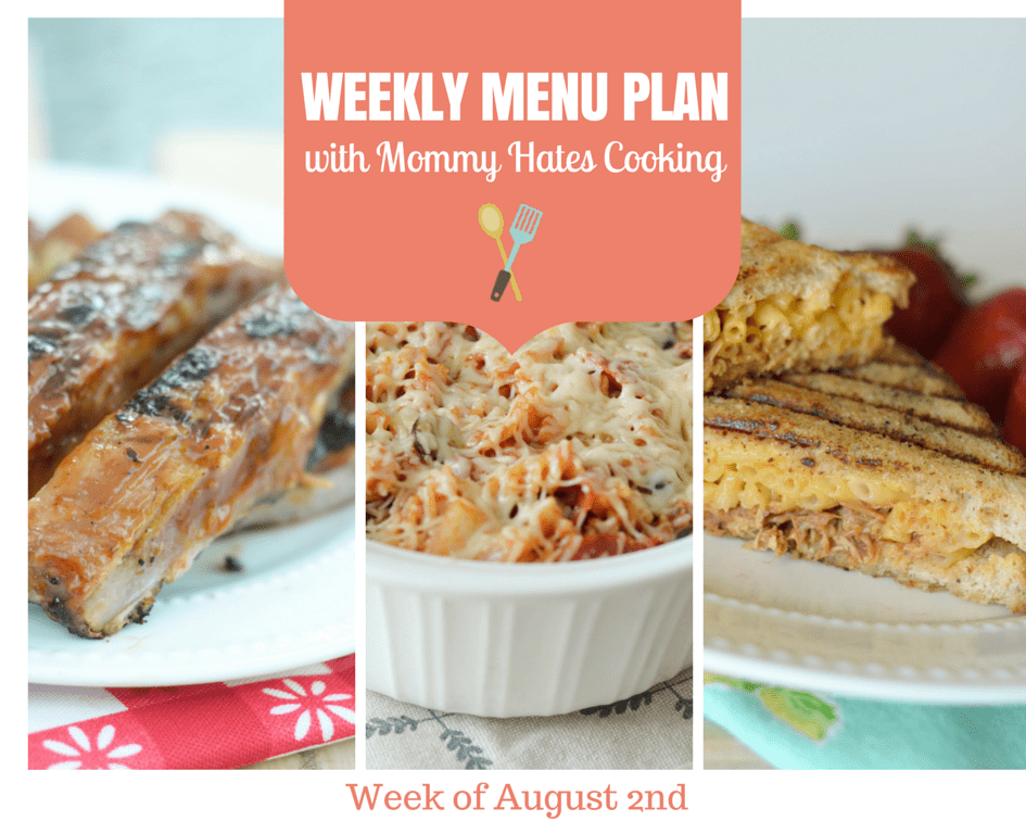 Weekly Meal Plan – Week of August 2nd