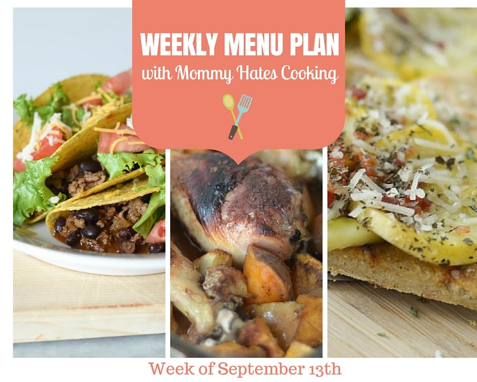 Weekly Menu Plan – Week of September 13th