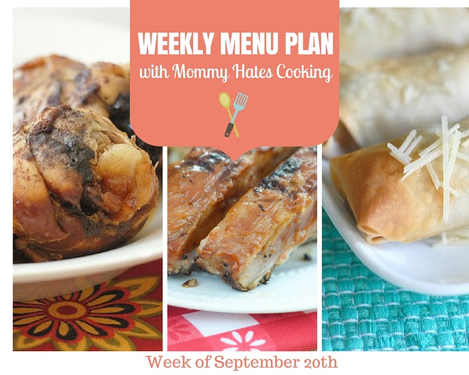 Weekly Menu Plan – Week of 9/20