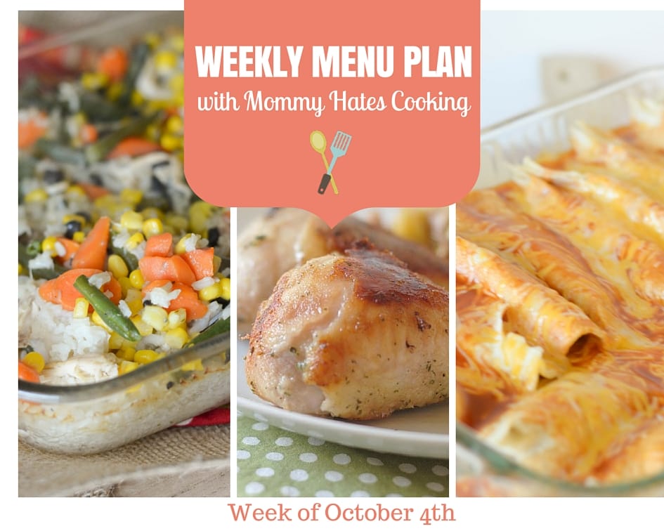Weekly Menu Plan – Week of 10/4