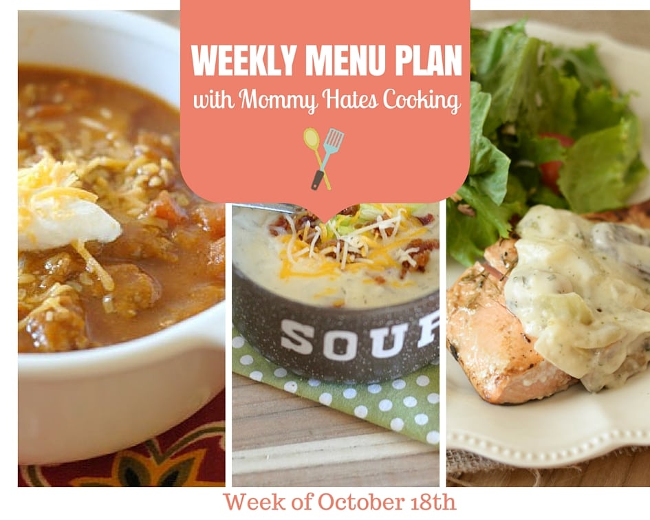 Weekly Menu Plan – Week of 10/18