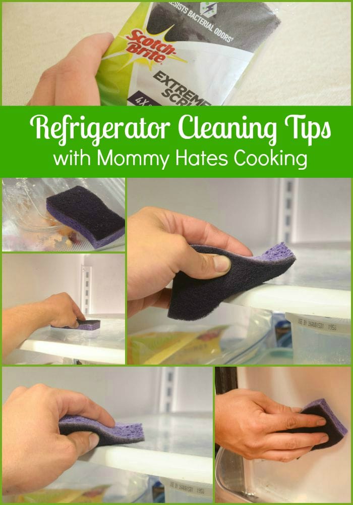 Keeping the Refrigerator Clean with Scotch-Brite Extreme Sponge