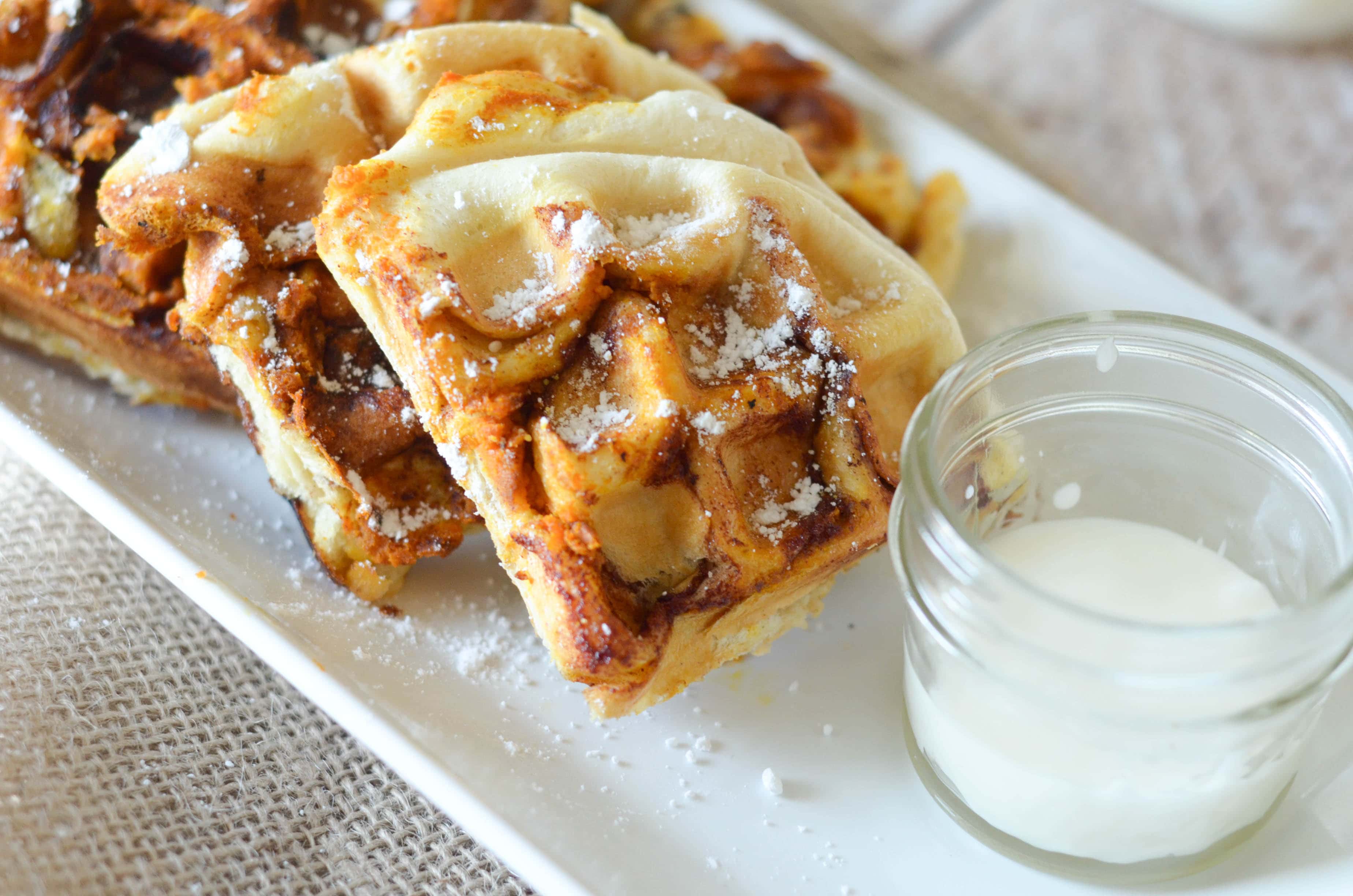 Pumpkin Cinnamon Waffle Bites