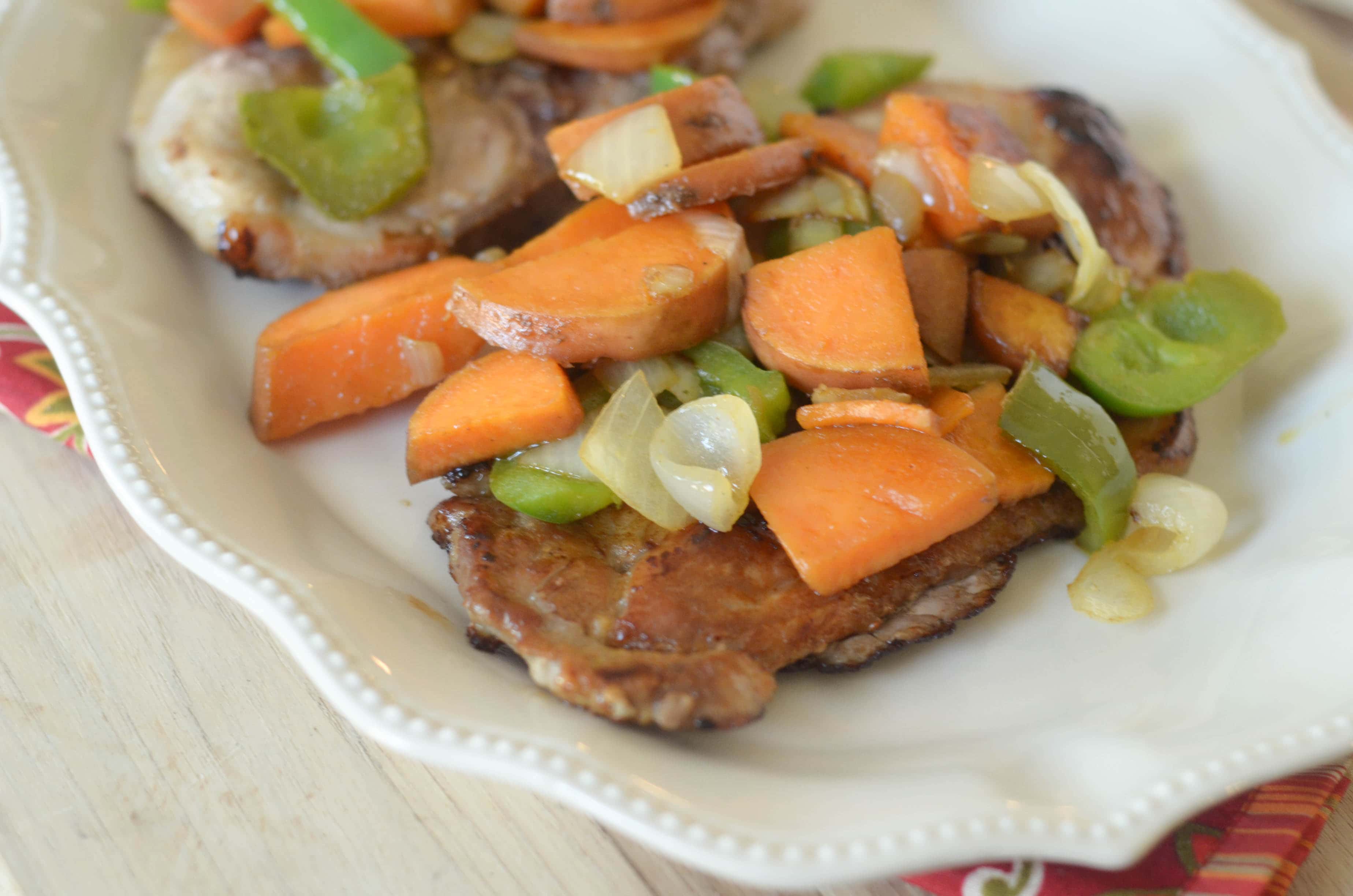 Seared Pork Loin with Veggies