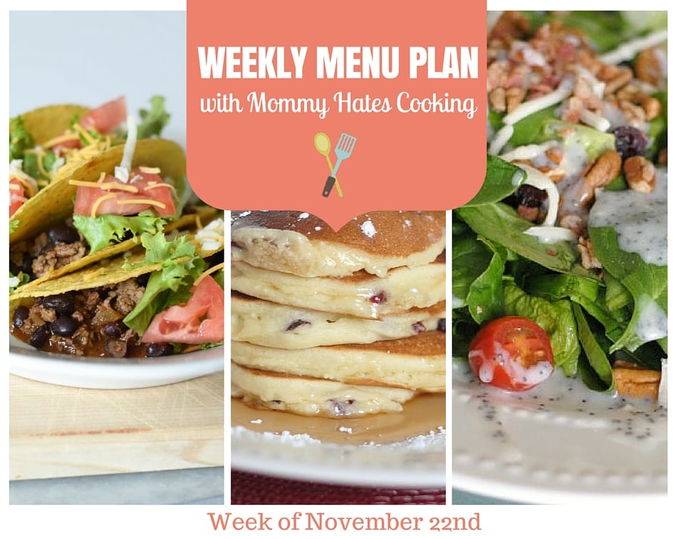 Weekly Menu Plan – Week of 11/22