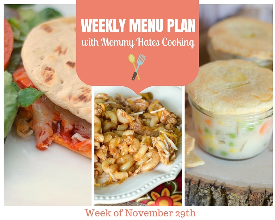 Weekly Menu Plan – Week of 11/29