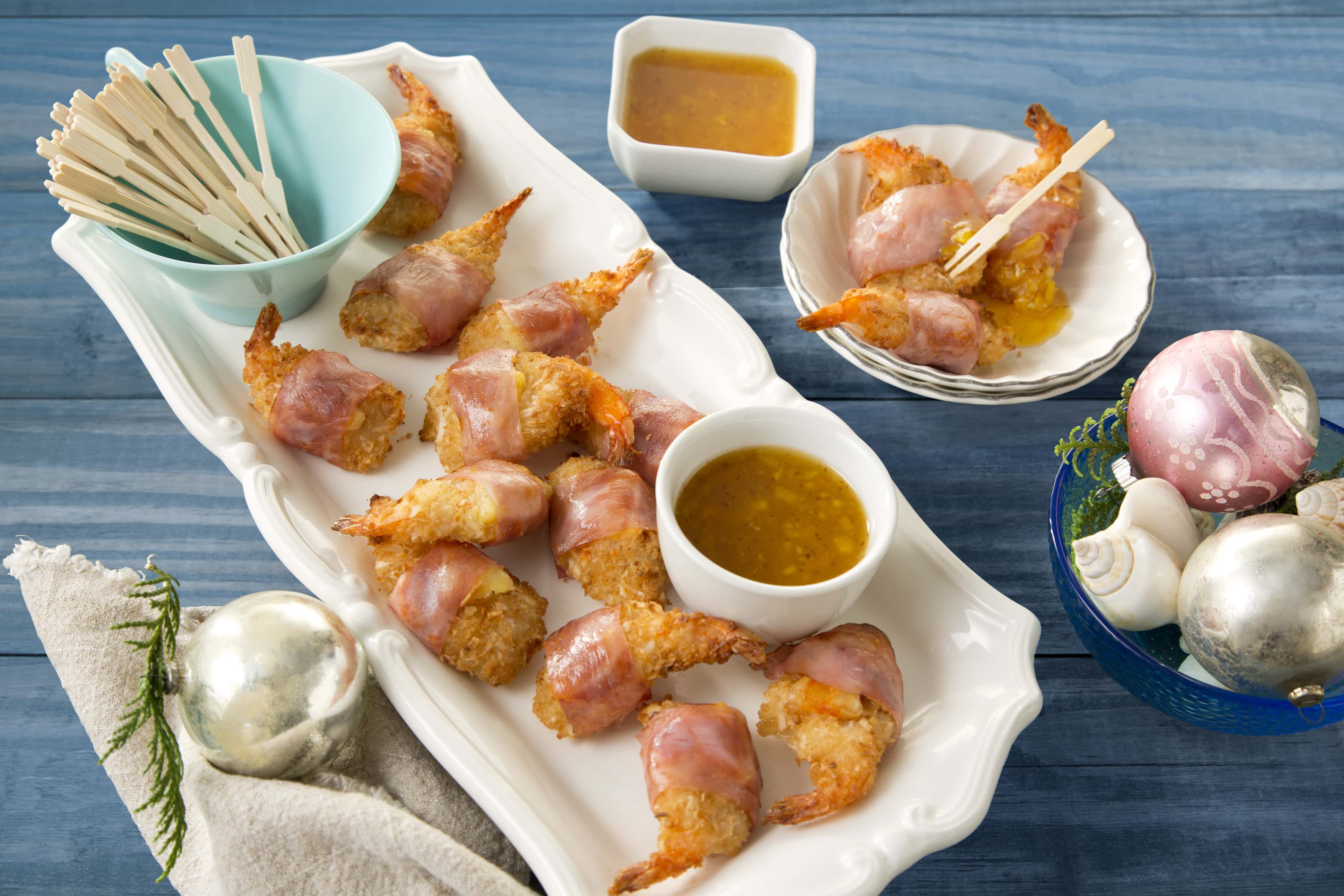 Giveaway + Ham Wrapped Coconut Shrimp with SeaPak