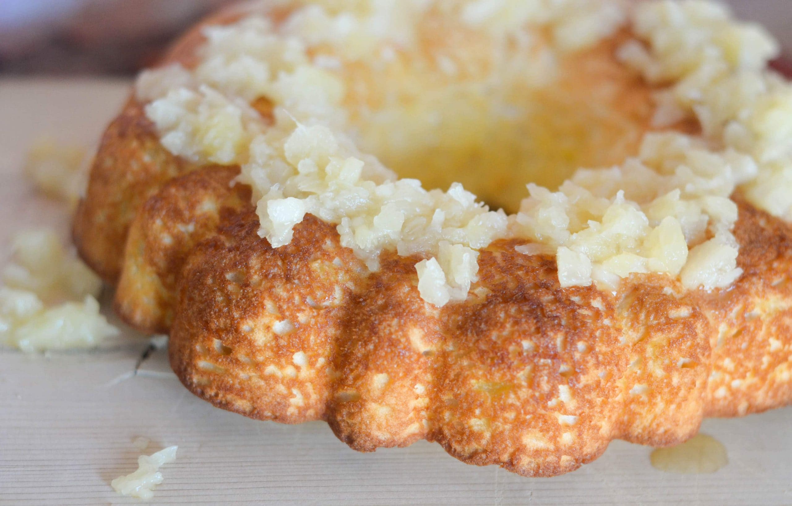 Gluten Free Angel Food Cake with Pineapple Topping