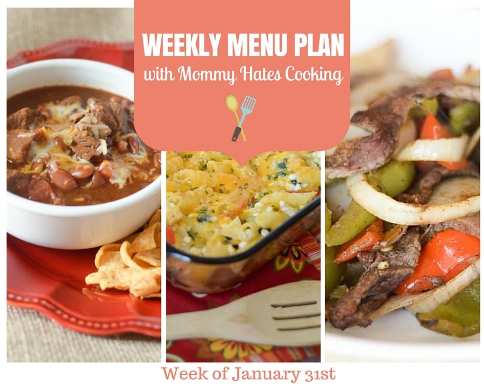 Weekly Menu Plan – Week of January 31st