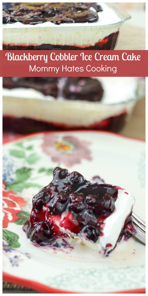 Blackberry Cobbler Ice Cream Cake #EasterMadeEasy #ad