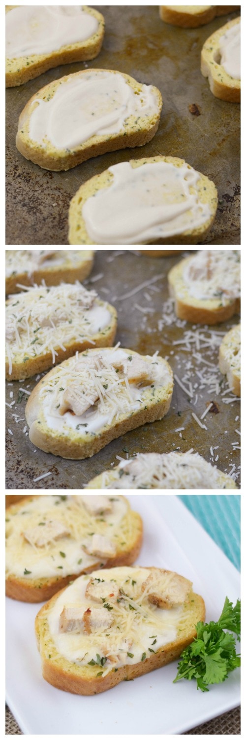 Chicken Alfredo Garlic Bread Pizzas #GameTimeRagu #Partner