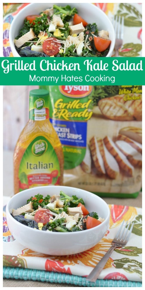 Grilled Chicken Kale Salad #ad