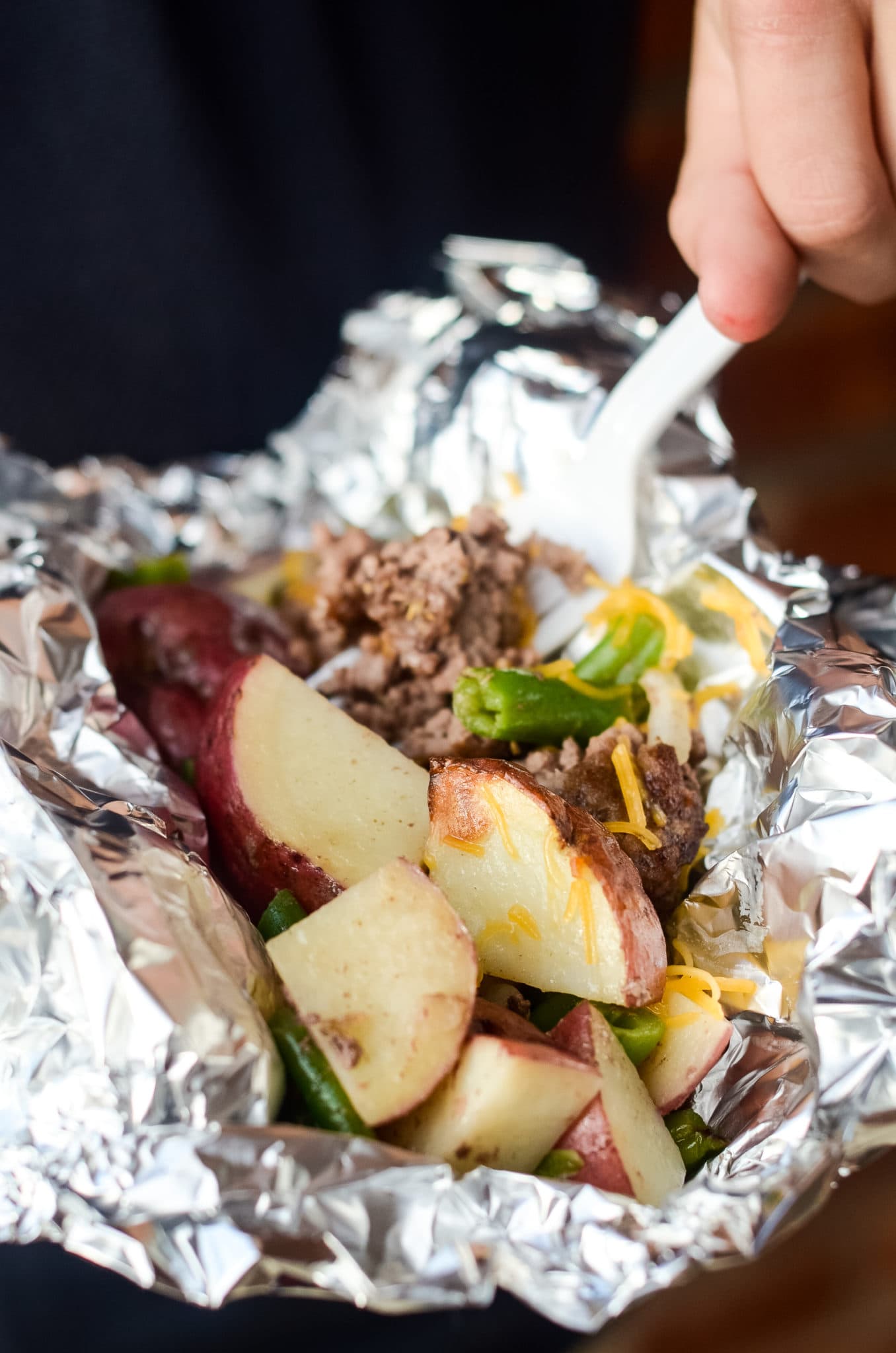 Campfire Hobo Dinner Foil Packets (Beef and Potatoes)