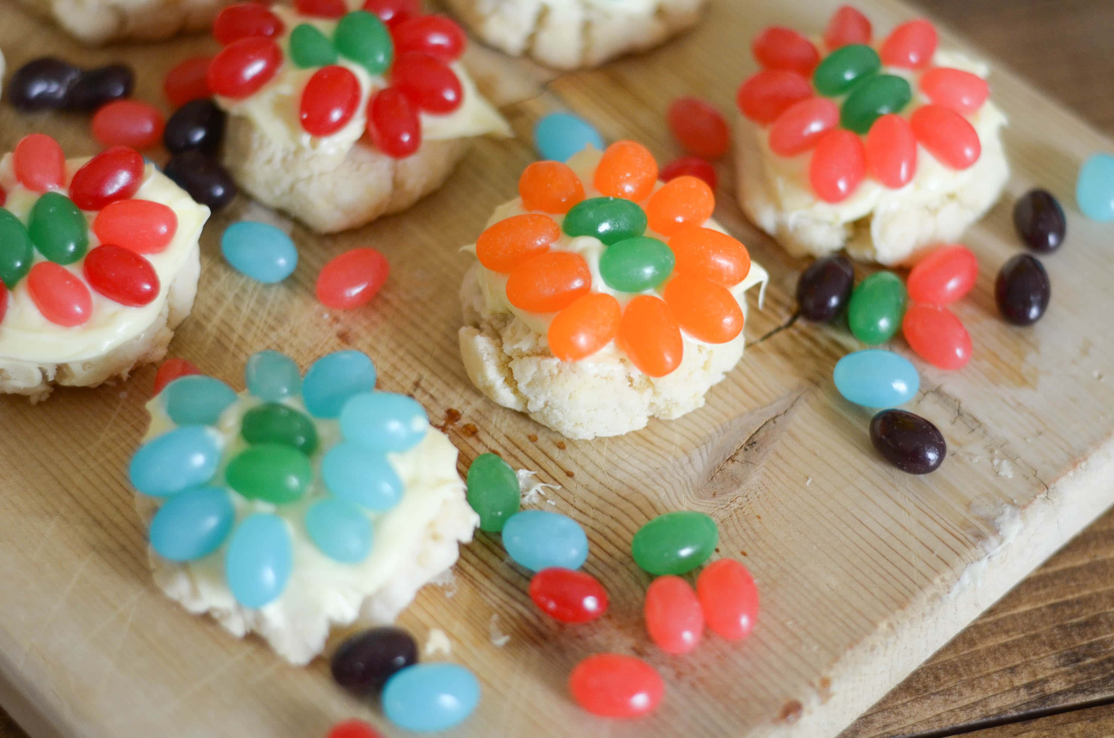 Jelly Bean Flower Cookies