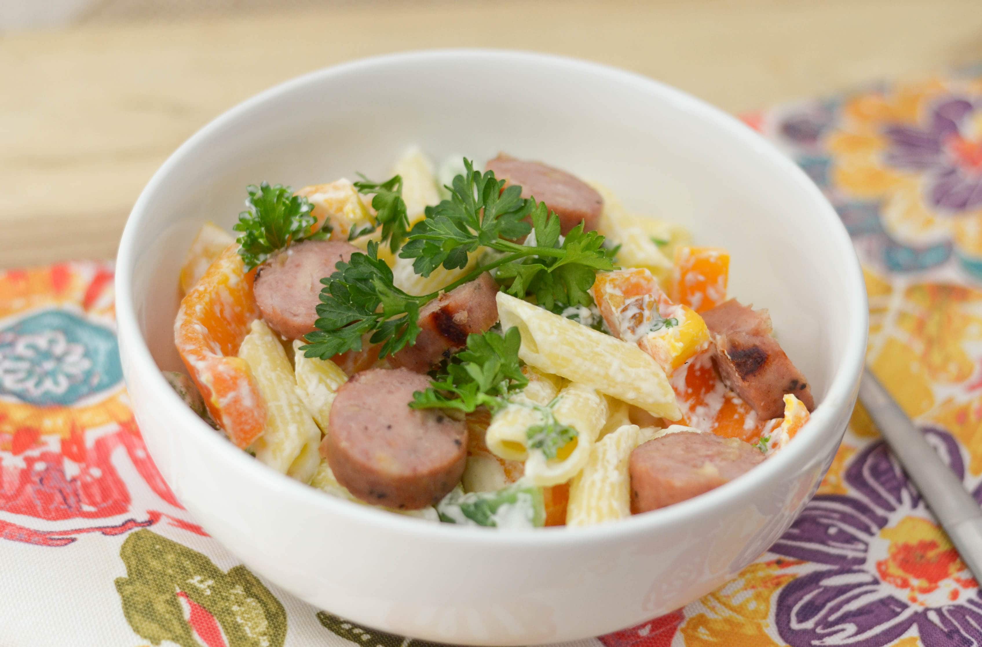 Chicken & Apple Sausage Pasta Bowls
