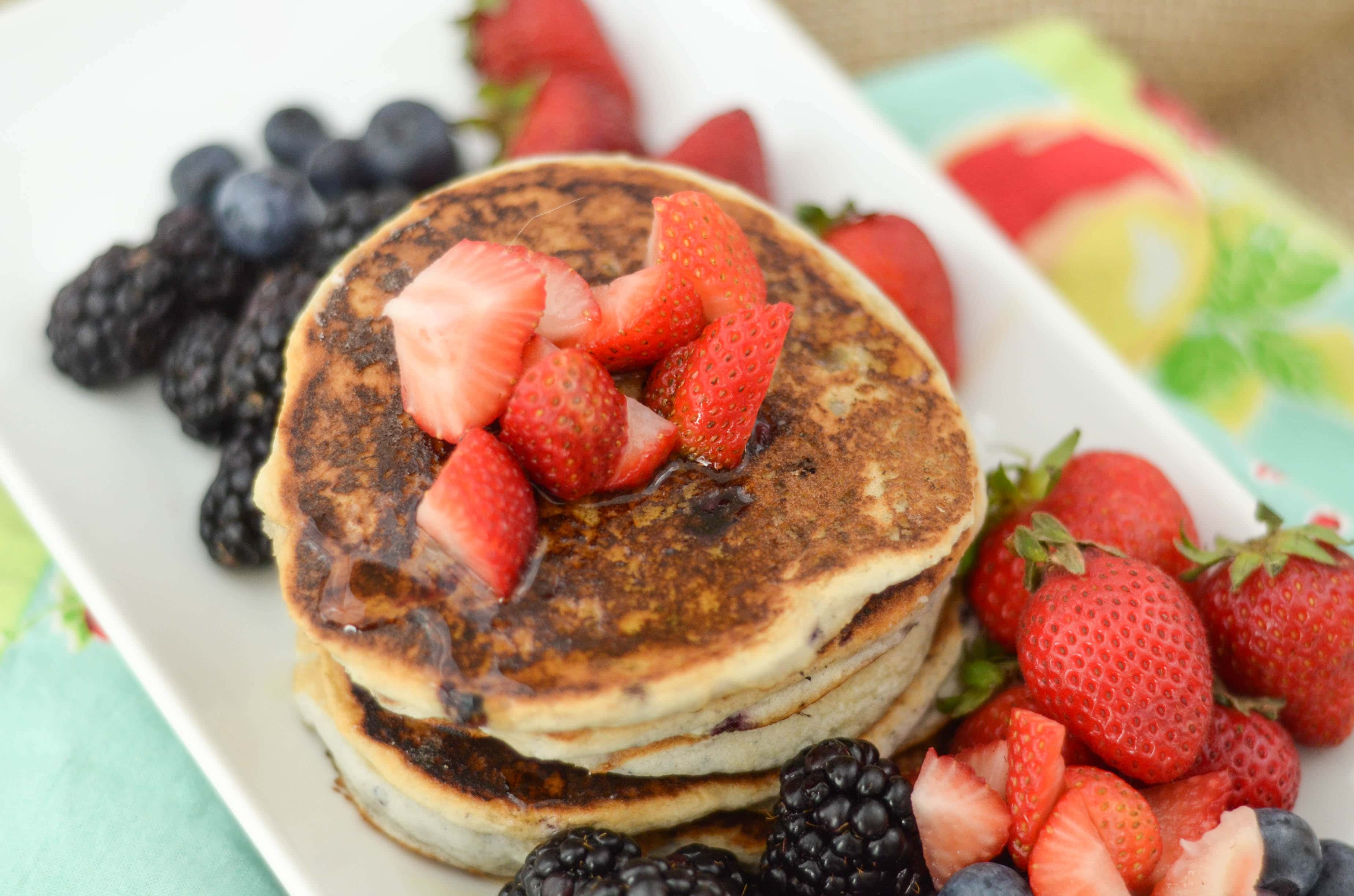 Gluten Free Pancakes with Berries