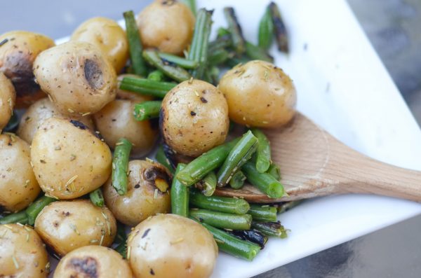 pellet grill green beans and potatoes