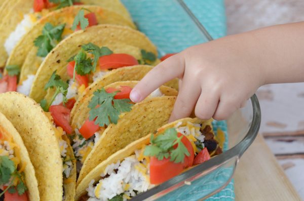 Baked Black Bean & Rice Tacos