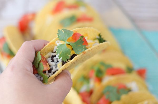 Baked Black Bean & Rice Tacos