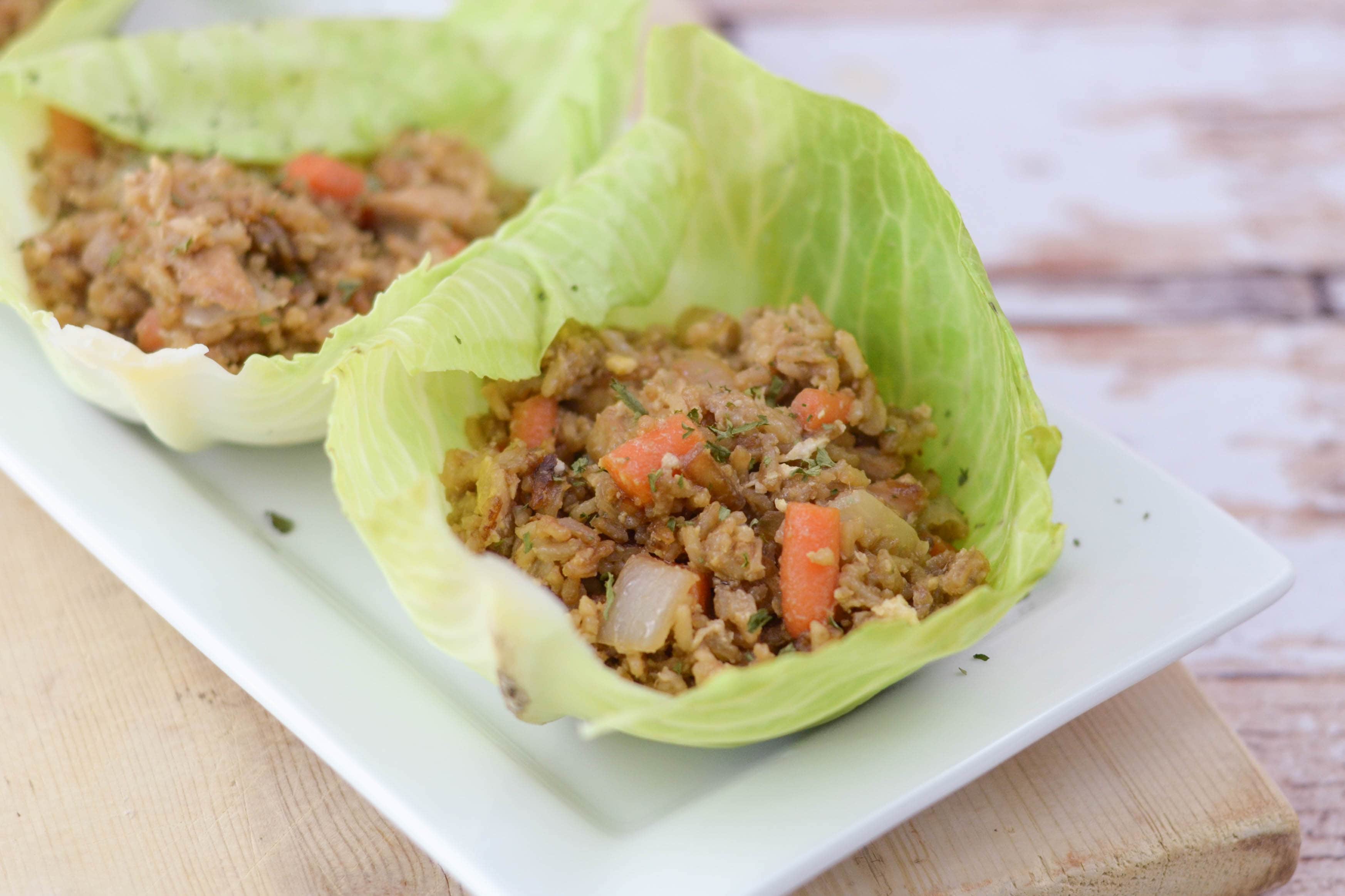 Chicken & Rice Cabbage Wraps