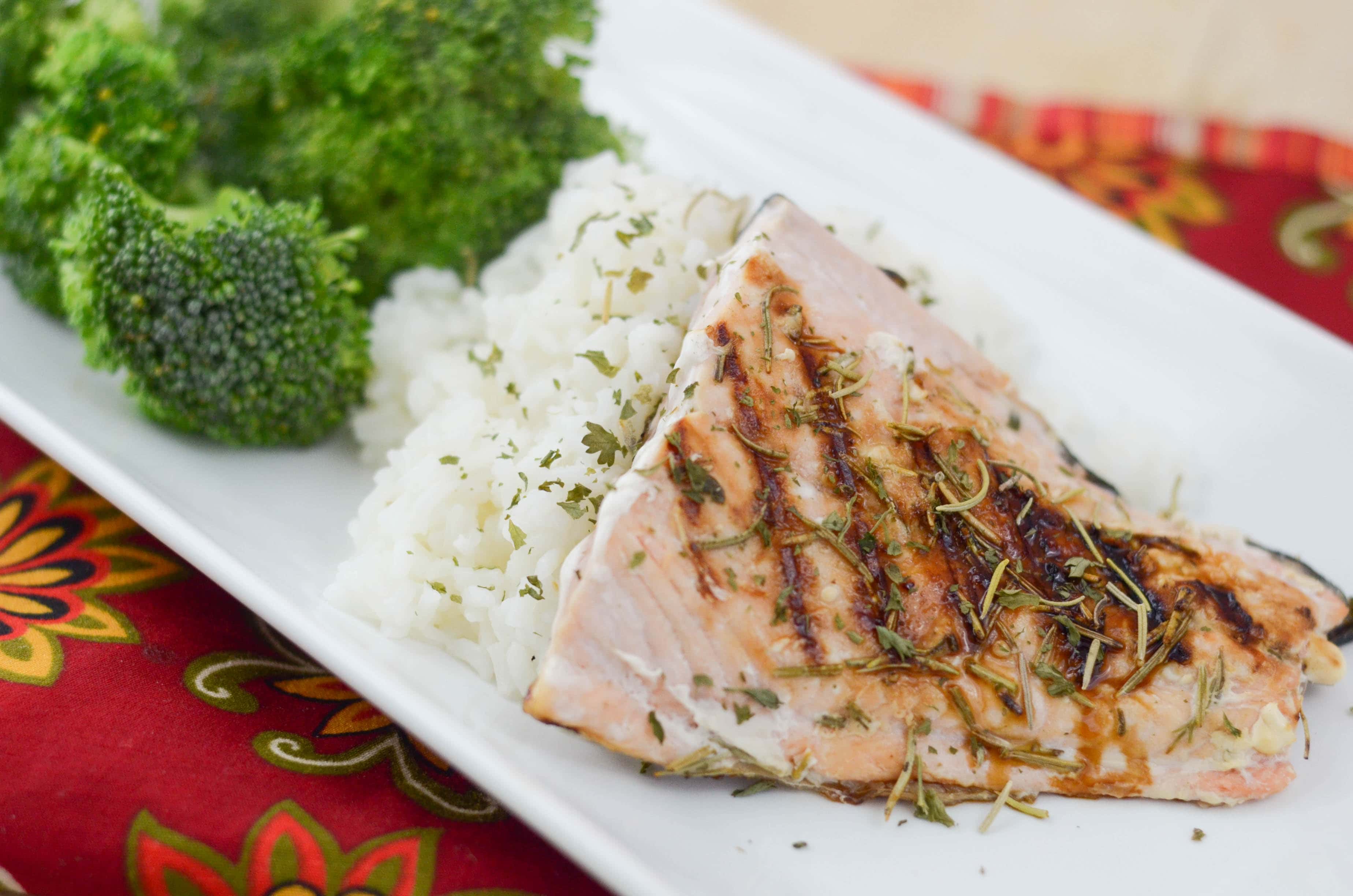 Maple Glazed Grilled Salmon
