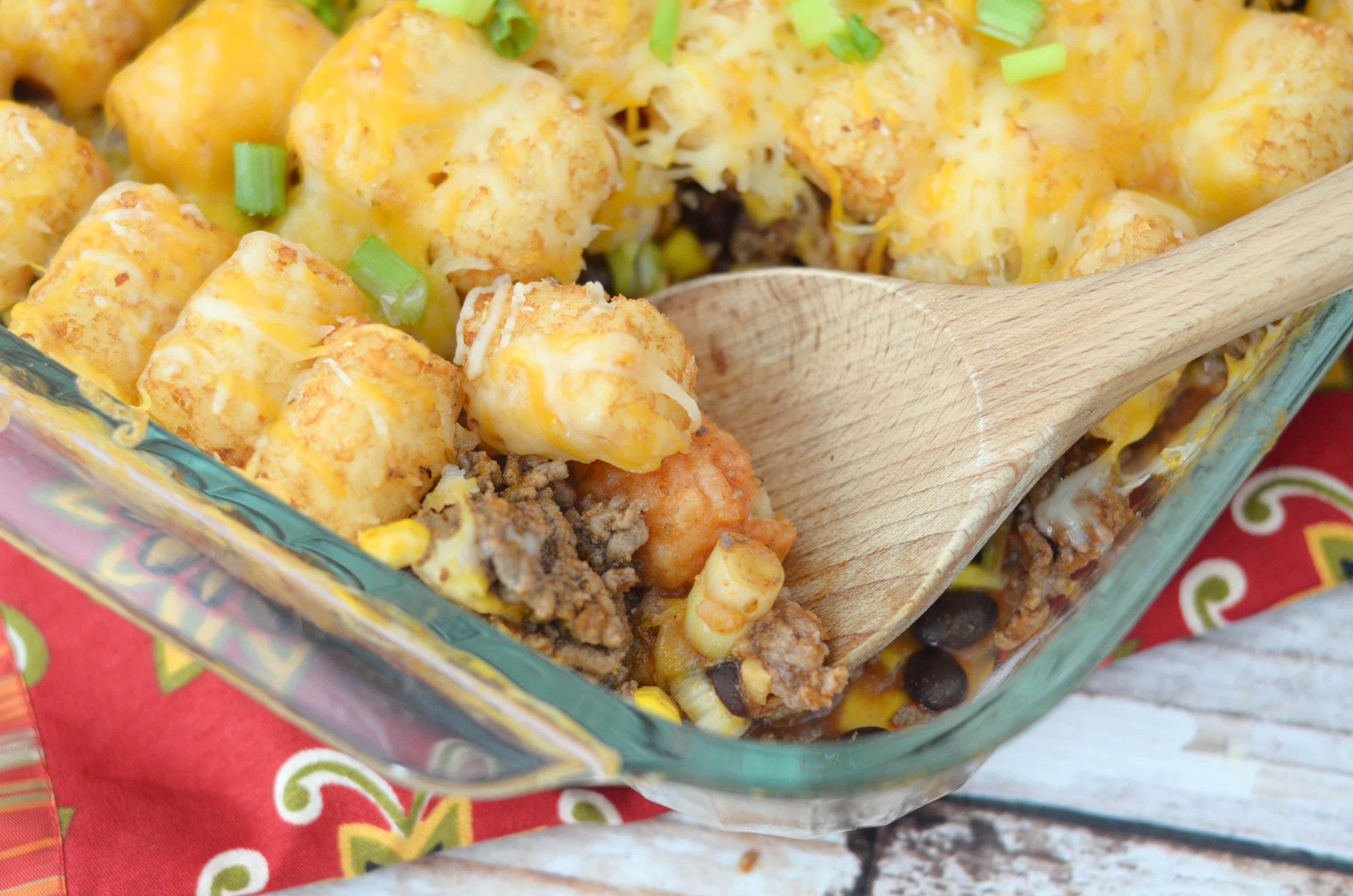 Tater Tot Taco Casserole