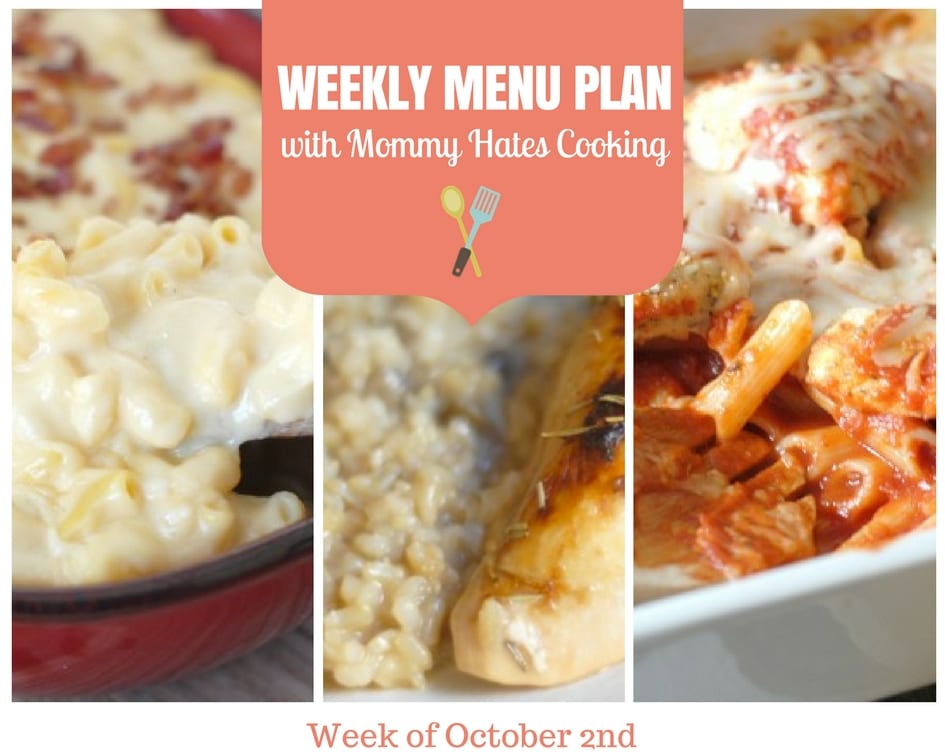 Weekly Menu Plan – Week of October 2nd