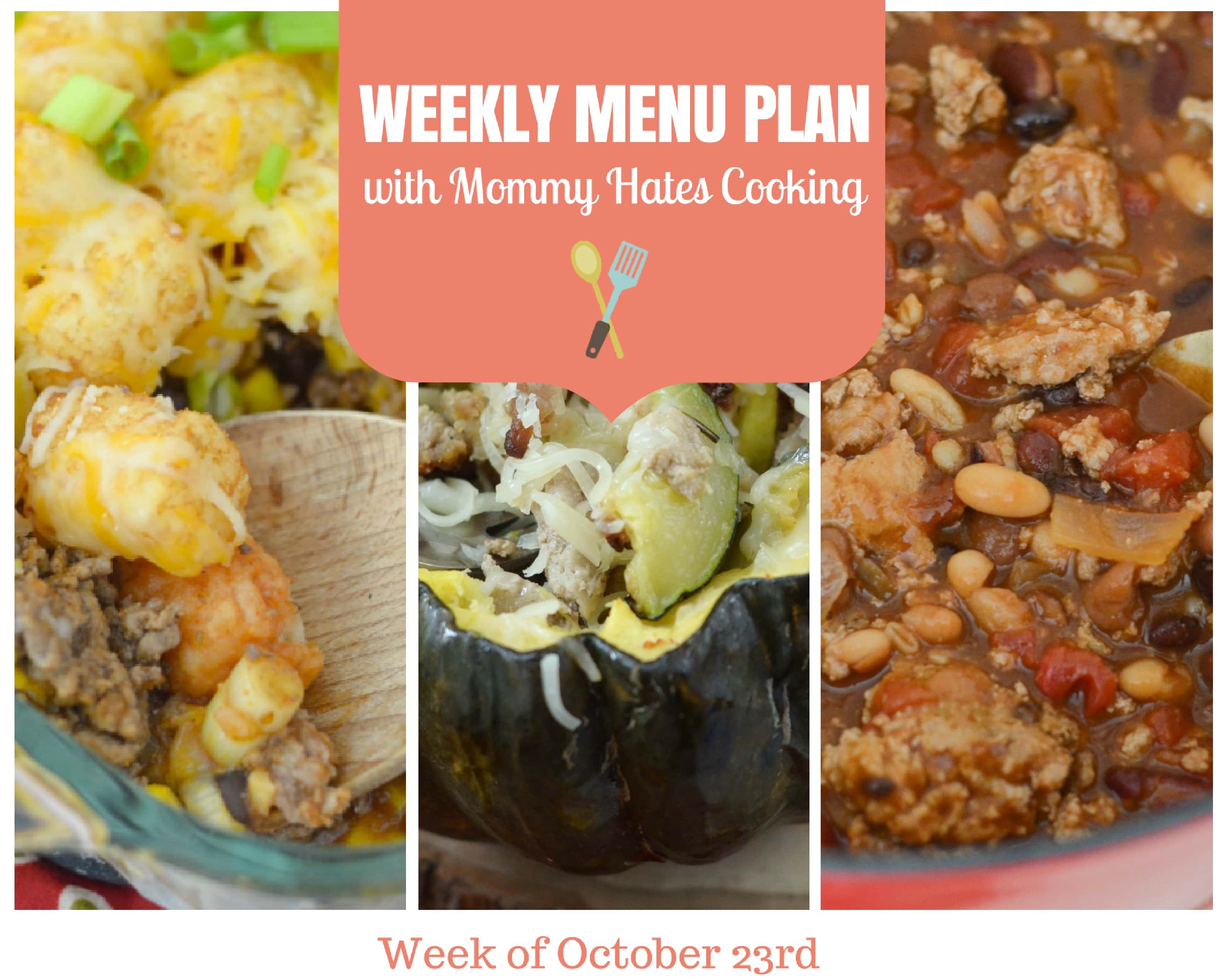 Weekly Menu Plan – Week of October 23rd