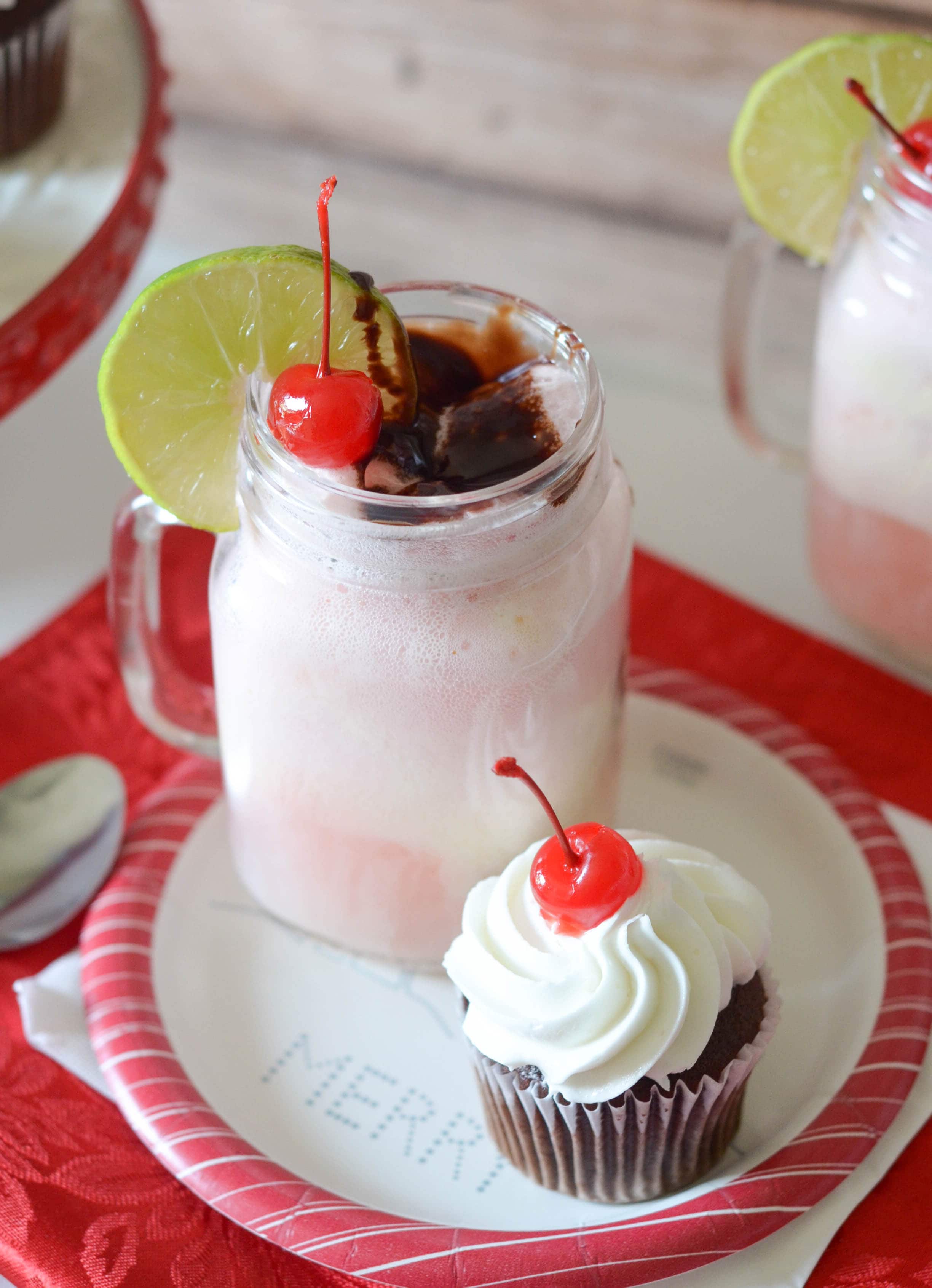 Chocolate Cherry Floats