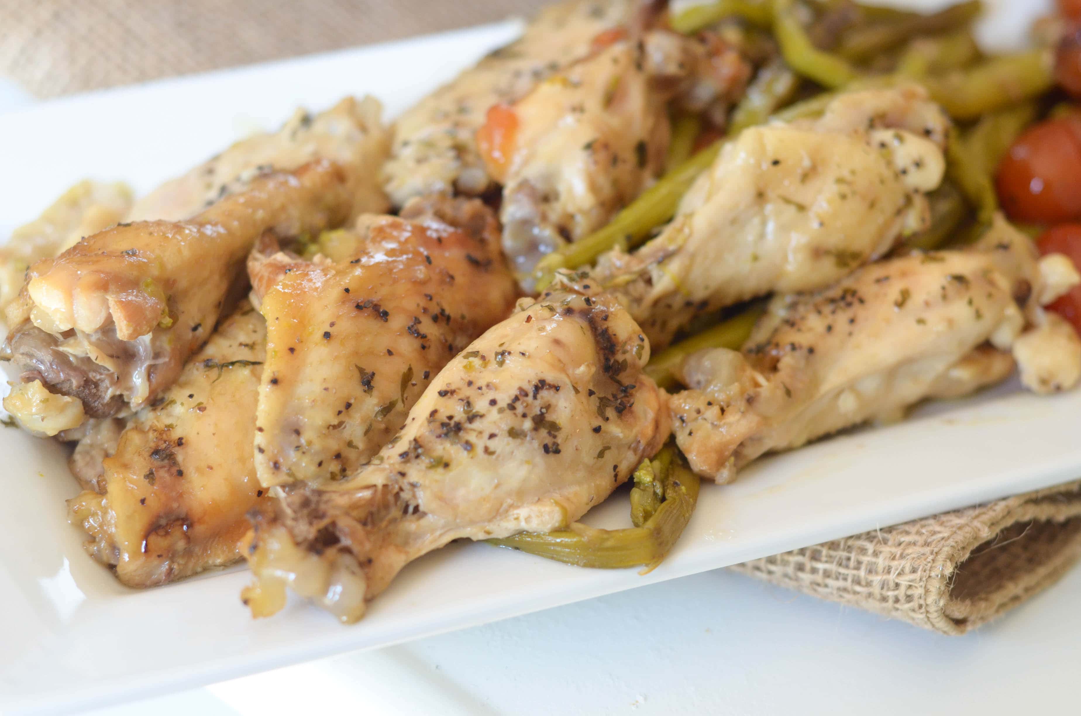 Slow Cooker Lemon Pepper Chicken & Veggies