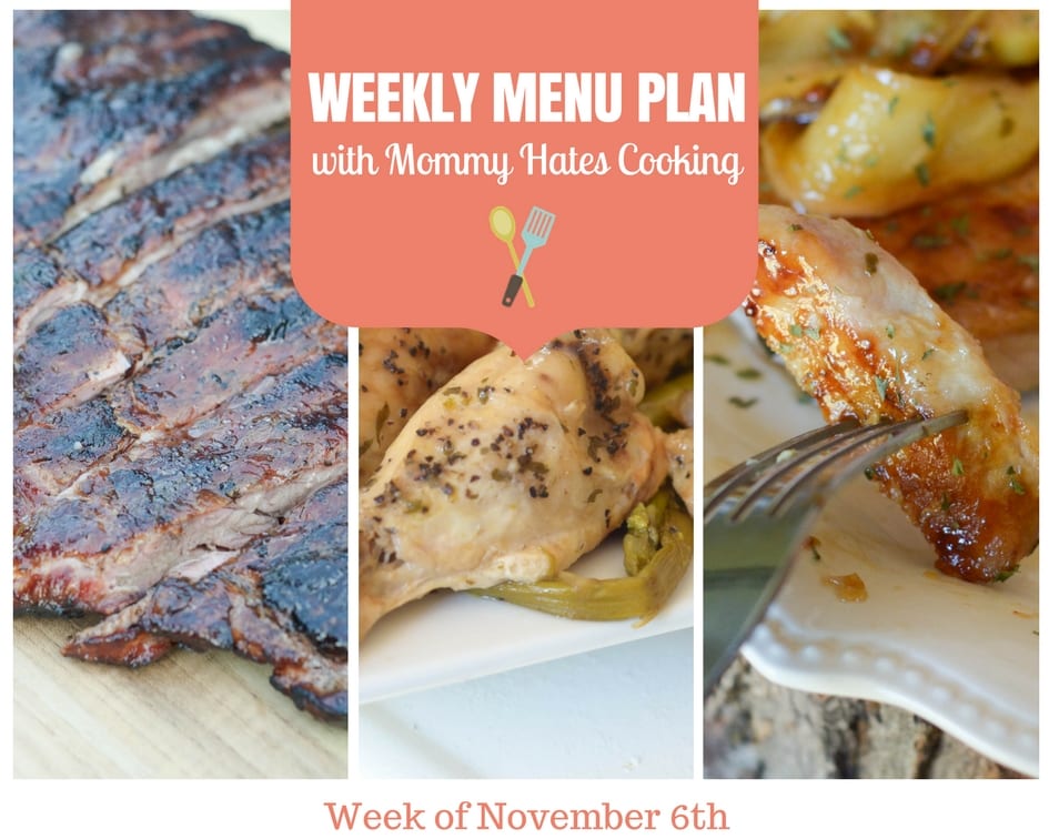 Weekly Menu Plan – Week of November 6th