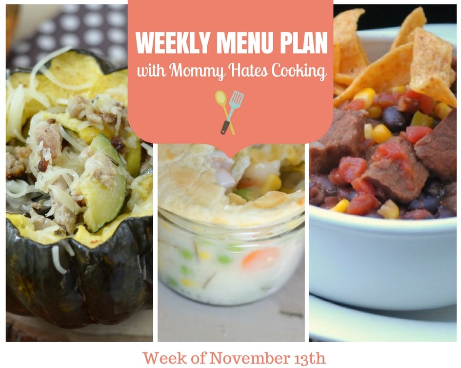 Weekly Menu Plan – Week of November 13th