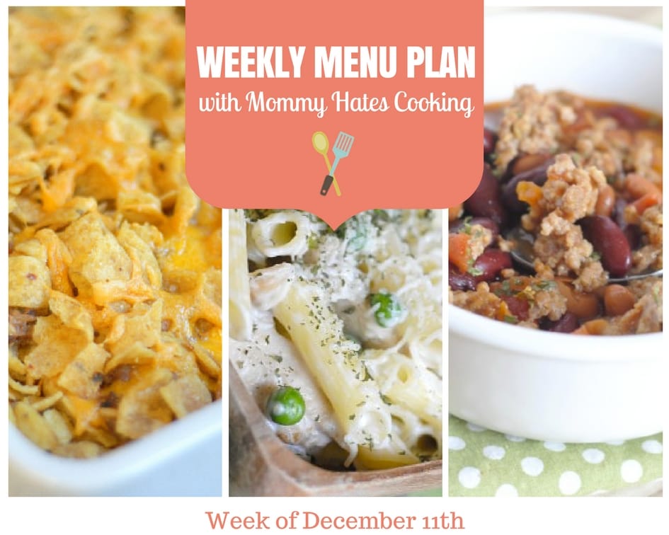 Weekly Menu Plan – Week of December 11th