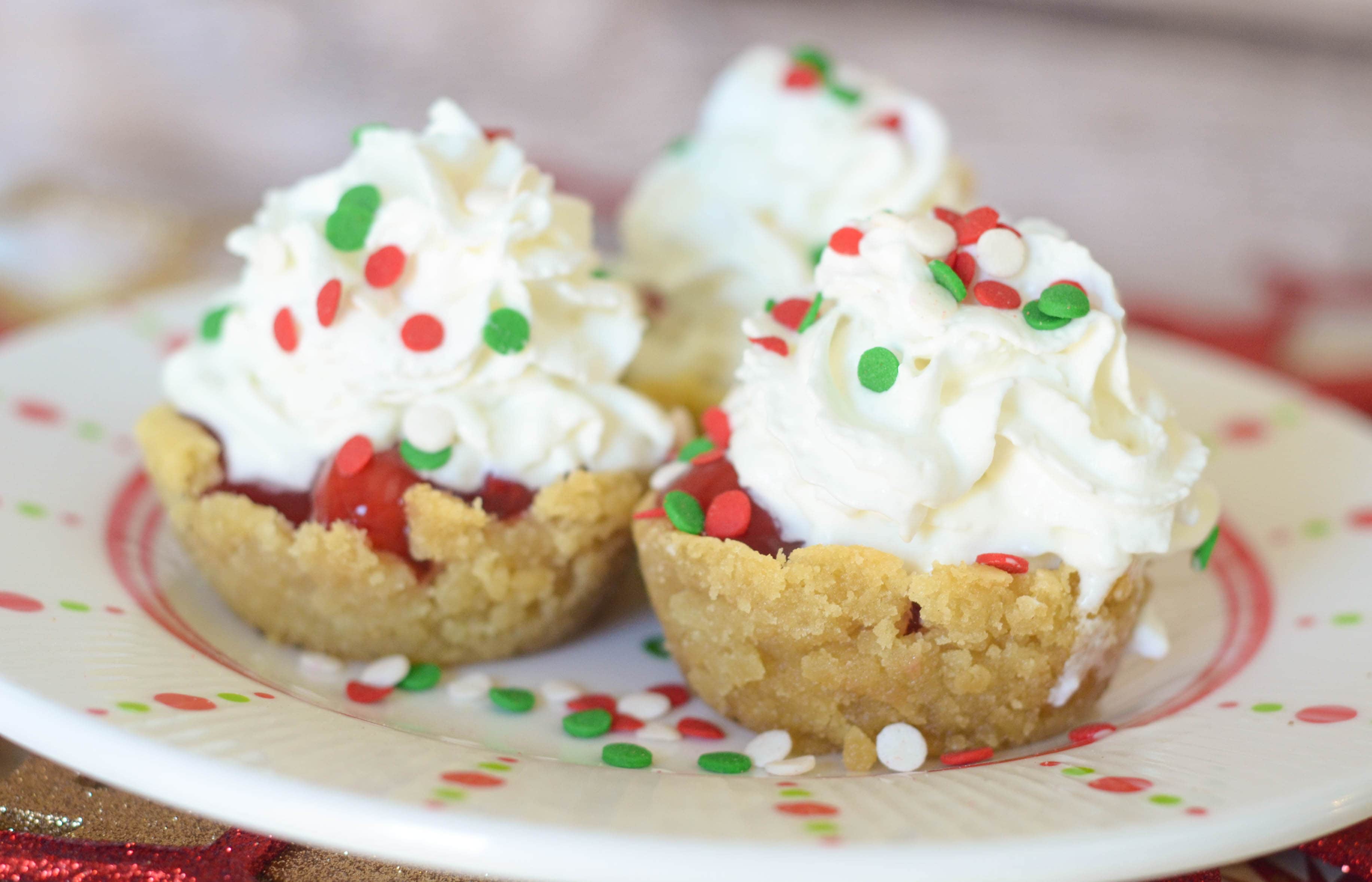 Cherry Sugar Cookie Cups