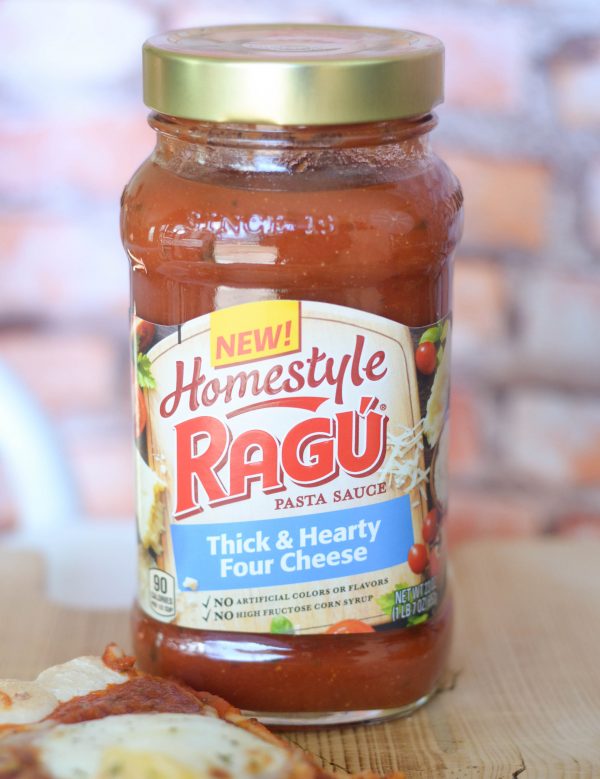 Deep Dish Hawaiian Pizza #RaguTailgating #ad