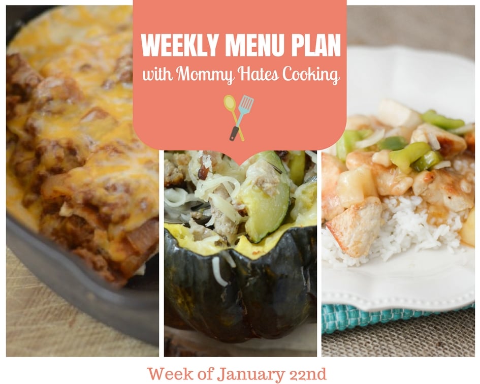 Weekly Menu Plan – Week of January 22nd