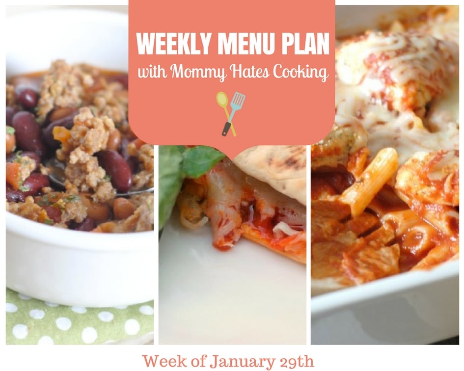 Weekly Menu Plan – Week of January 29th