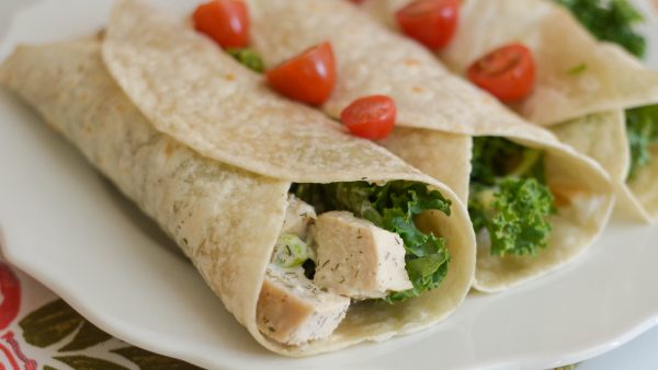 Zesty Italian Chicken Salad Wraps