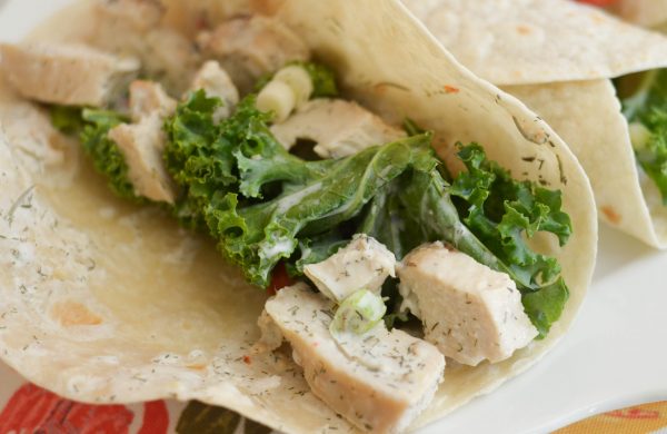 Zesty Italian Chicken Salad Wraps