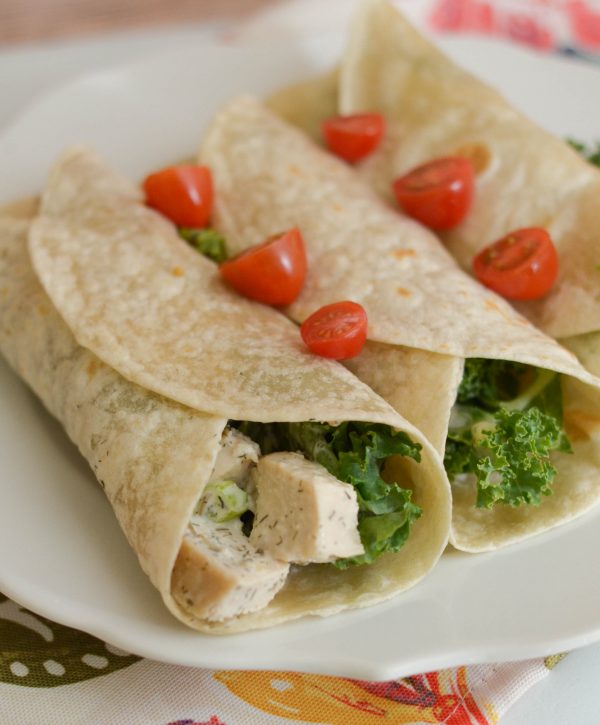 Zesty Italian Chicken Salad Wraps