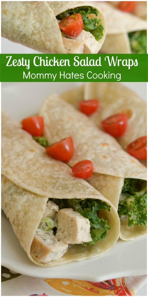 Zesty Chicken Salad Wraps #ad