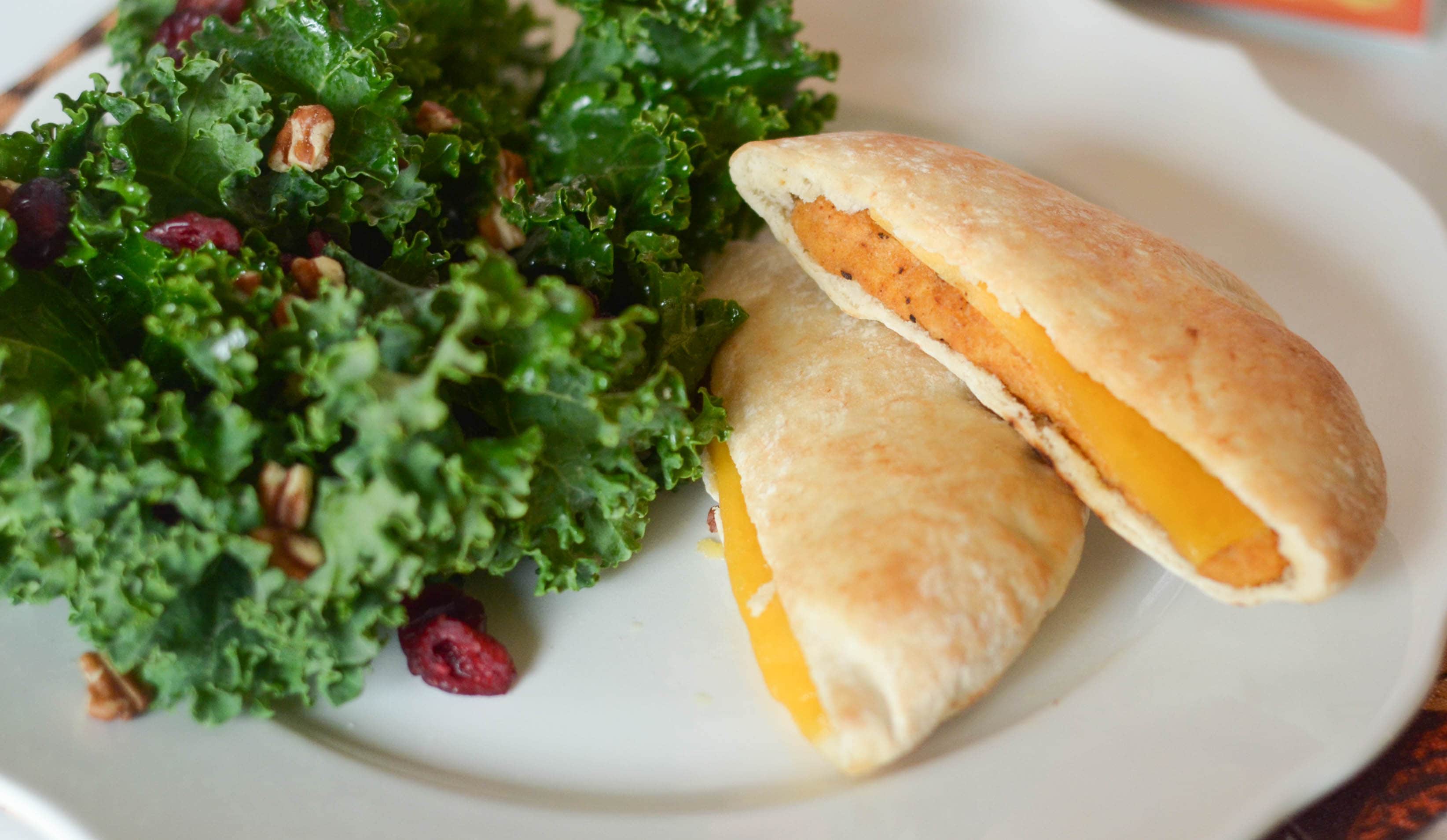 Cranberry Kale Salad with Chicken Melts
