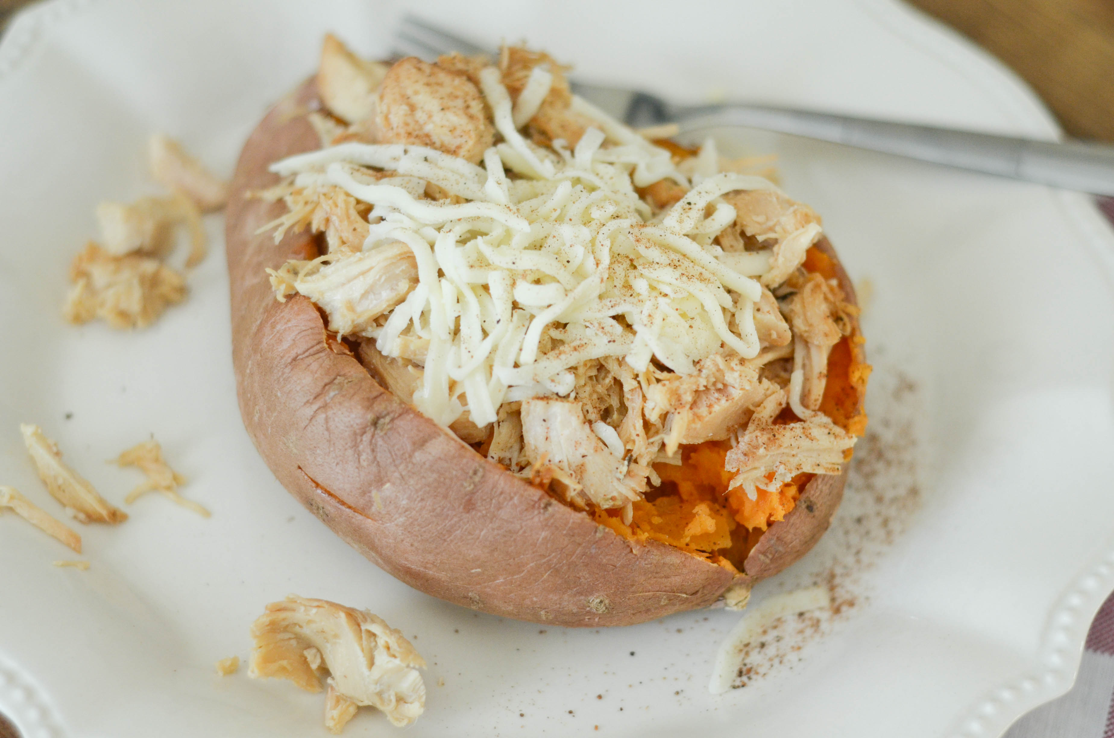 Slow Cooker Maple Cinnamon Shredded Chicken